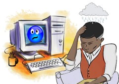 Depressed Writer Clipart